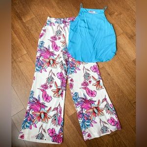 VGUC Amanda Uprichard Silk Set, Tank - Size Small & Pants - Size Medium